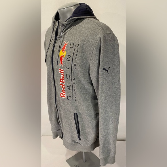 Puma XL Red Bull Hoodie Full Zip Sweatshirt Men - Picture 2 of 6